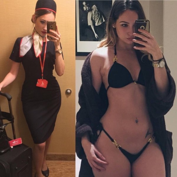 Les hôtesses de l'air s'exhibent !