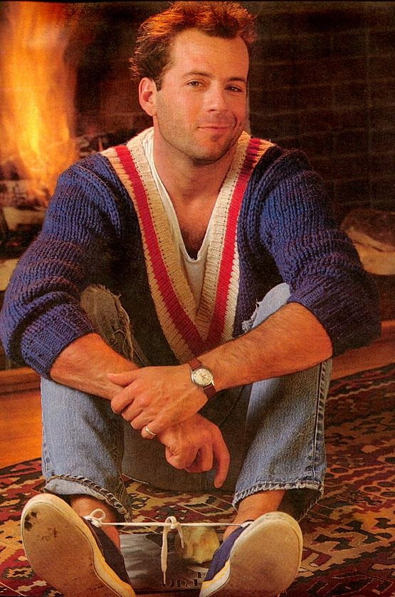 Photos rares de Bruce Willis jeune